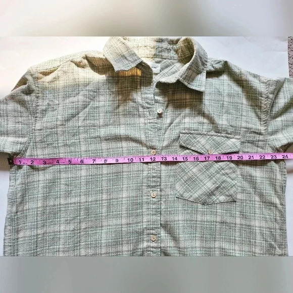 Wilfred Free Size S 2 oversized plaid flannel button-up long sleeve 100… - Picture 6 of 10